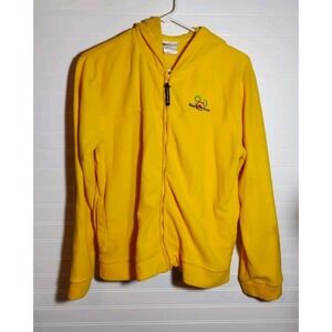 Walt Disney World Yellow Full Zip Hoodie Mickey Mouse Embroidered Women's Large